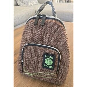 Dime Bags Club Kid Mini Backpack Hemp Many Compartments Concrete/Slate EUC